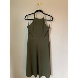 LIKE NEW Ann Taylor Olive Green Midi Tank Dress